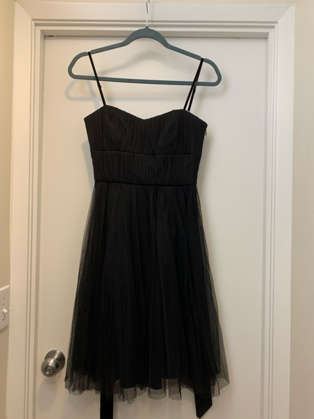 Banana Republic Black Midi Tulle Dress